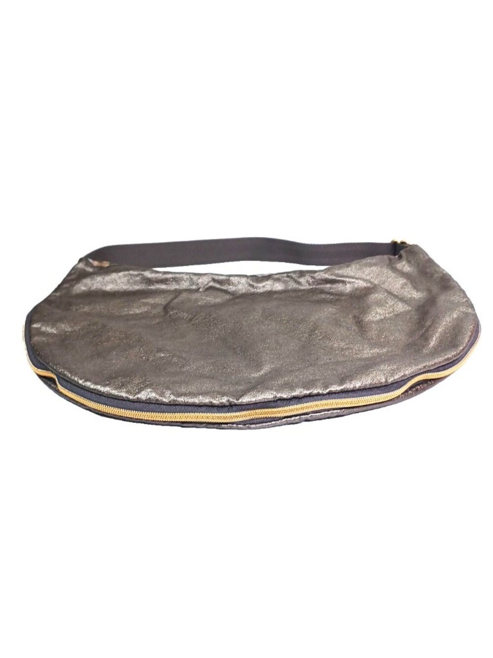 New Lesportsac 19x11 Metallic Hobo Zip Around Expandable Adjustable Shoulder Bag - Picture 3 of 8